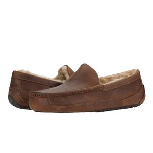 Ugg Australia Mens Leather Insulated Lined Loafer moc slip on comfort shoes 9